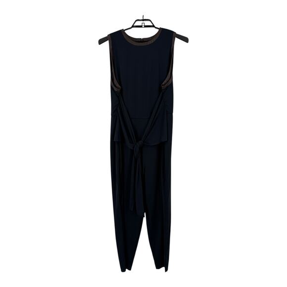 Lauren Ralph Lauren jumpsuit tie front jersey sleeveless blue size 3X - Picture 1 of 8